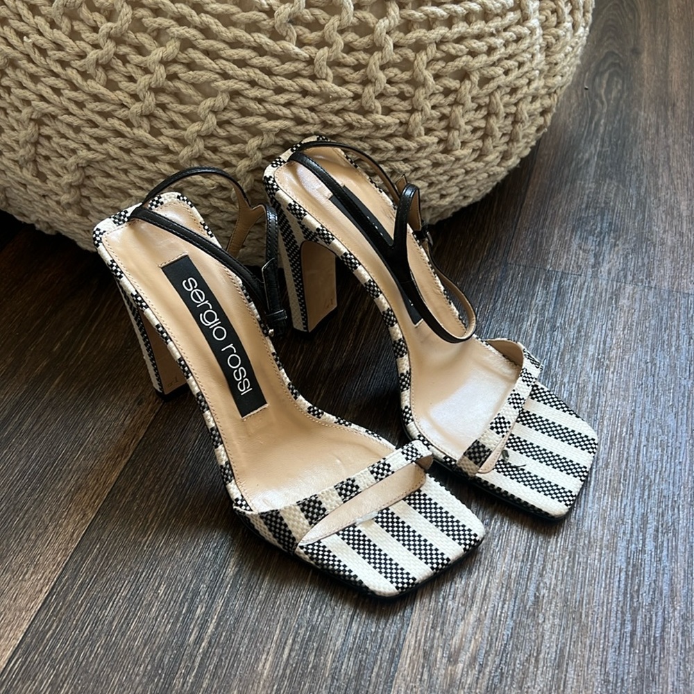 Sergio Rossi Stripped Heels